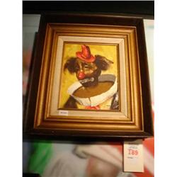 Black clown in origional oil on canvas