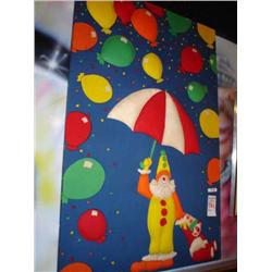 cloth clown wall hanging art