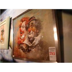 two clowns framed print