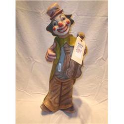Large handcarved and handpainted clown 