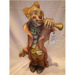 Large handcarved and handpainted clown 