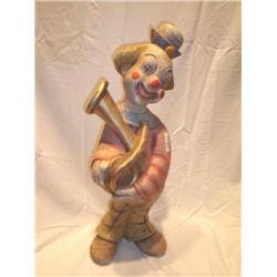 Large handcarved and handpainted clown 