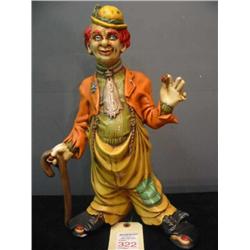 large ceramic clown by E. Smith