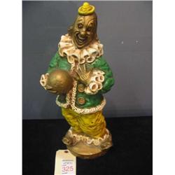 ceramic green and yellow clown