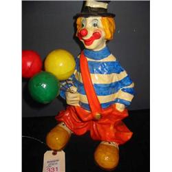 paper mache clown with balloons