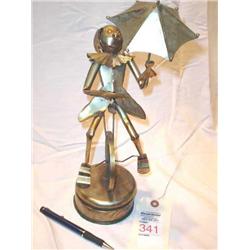 handmade brass clown music box