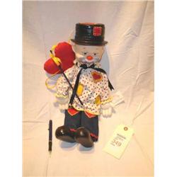handcrafted plastic clown doll