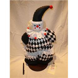 cloth clown on stand