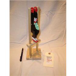 wood animated clown toy 