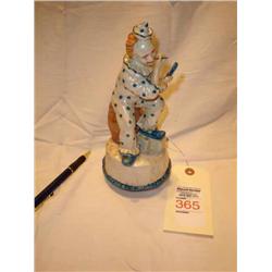 Aldan porcelain clown musical figurine