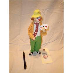 clown with cards figurine