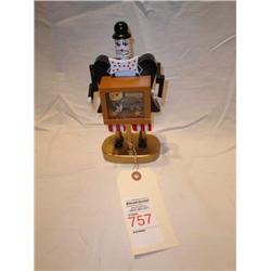 Music box wood clown