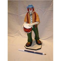Ceramic clown playing drum