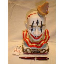 Ezra Brooks liquor decanter clown