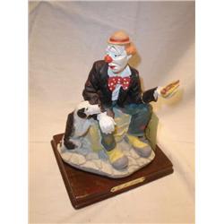 J. Jones Clown with Dog Figurine