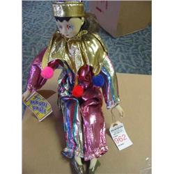 Mardi Gras clown doll