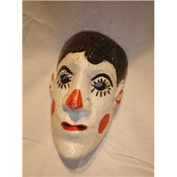 Pierot Wood clown mask