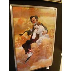 Robert Owen signed clown Art
