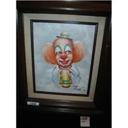 Clown art by Justin Original Oil