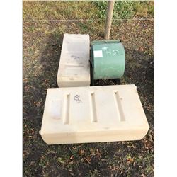 2 PLASTIC TANKS & SQUIRREL CAGE (PHONE:  780-220-5518)