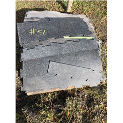 PALLET OF RUBBER INTERLOCKING FLOORING