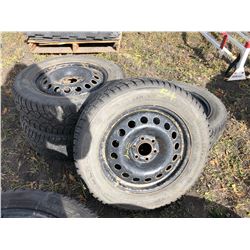 4 - 6 HOLE GM WINTER 225/60/R17 TIRES & RIMS (ALL FOR ONE MONEY)