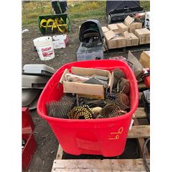 RED TOTE C/W AIR NAILS