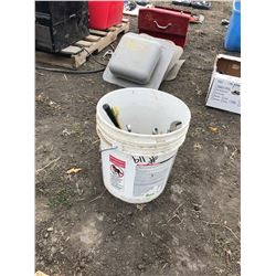 PAIL OF COMBINATION WRENCHES & SMALL BENDER