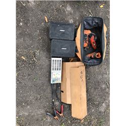 BATTERY TESTER, SPEAKERS, NEW DOOR HARDWARE
