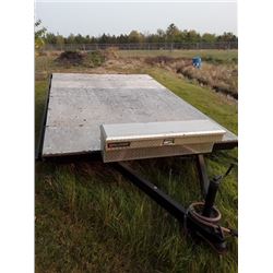 APPROX. 8' X 12' FLAT DECK SINGLE AXLE TRAILER