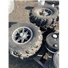 Image 1 : 4 SIDE BY SIDE TIRES C/W 3 POLAIRIS RIMS