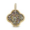 Image 1 : 14k Yellow Gold  1.26CTW Diamond and Multicolor Dia Pendant