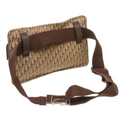 Christian Dior Brown Canvas Trotter Waist Belt Bag