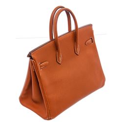 Hermes Brown Togo Leather Birkin 25 cm Handbag