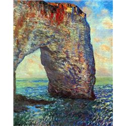 Claude Monet - The Rocky Cliffs of ï¿½tretat (La Porte Man) [2]