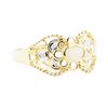 Image 1 : 0.25 ctw Opal And Diamond Ring - 18KT Yellow Gold