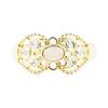 Image 2 : 0.25 ctw Opal And Diamond Ring - 18KT Yellow Gold