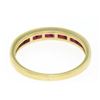 Image 5 : Petite 18k Yellow Gold 0.50 ctw Rare Square Cut Blood Red Ruby Channel Band Ring