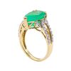 Image 4 : 4.67 ctw Emerald and Diamond Ring - 14KT Yellow Gold