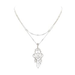 1.30 ctw Diamond Necklace - 14KT White Gold