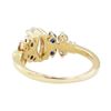 Image 3 : 0.70 ctw Diamond and Sapphire Ring - 14KT Yellow Gold