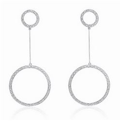 14k White Gold 0.42CTW Diamond Earrings, (SI1 /H-I)