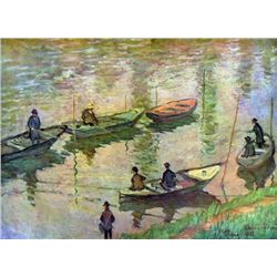 Claude Monet - Fishermen on the Seine at Poissy