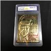 Image 1 : 2019 MERRICK MINT DONALD TRUMP 2020 KEEP AMERICA GREAT 23 KARAT GOLD (GEM MINT 10)