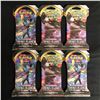 Image 1 : POKEMON: SHADOW AND SHIELD REBEL CLASH BOOSTER PACKS LOT OF 6