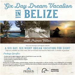 Belize Dream Vacation For 8