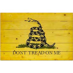 Don’t Tread on Me Wood Flag