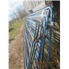 Image 2 : 9) 12' Painted Metal Corral Panels- 1 Missing Leg Lift On One End
