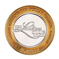 .999 Silver Aladdin Resort Casino Las Vegas, NV $10 Casino Limited Edition Gaming Token