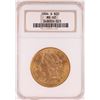 Image 1 : 1904-S $20 Liberty Head Double Eagle Coin NGC MS62 - Chipped Slab